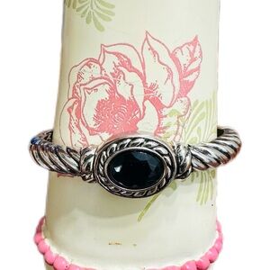Elegant Silver and Black Women's Bracelet